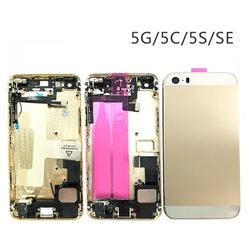 IPhone 5 5G 5C Atpakaļ Akumulatora Vāciņu Priekš iPhone 5S SE Akumulatoru Durvju Atpakaļ Gadījumā, ja Tuvo Rāmja Šasijas Daļas
