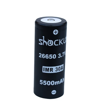 26650 Akumulatora Shockli 3,7 V 5500mAh augstas ietilpības 30A Litija Akumulators lieljaudas Lāpu Gaismas LED Lukturīti