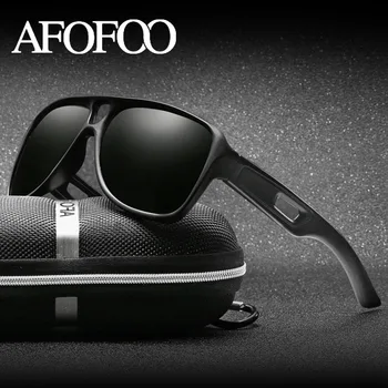 AFOFOO Vīriešiem Polarizētās Saulesbrilles Zīmola Dizaina Vīriešu Braukšanas Saules Brilles Nakts Redzamības Brilles Vīriešu Brilles UV400 Toņos Gafas