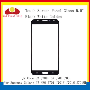 10Pcs/daudz Touch Screen Samsung Galaxy J7 NEO J701 J701F J701M J701MT Touch Panelis Priekšējā Ārējā Lēca J7 Core SM-J701F LCD Stiklu