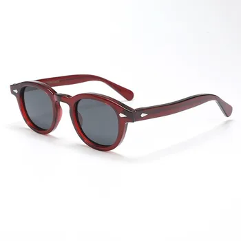 Vintage Roku darbs dara Polarizētās Saulesbrilles, vīriešu, sieviešu Kārtas Luksusa modes brilles gafas de sol hombre/mujer Johnny Depp stils