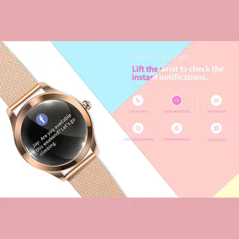KW10 Smart Skatīties IP68 Ūdensnecaurlaidīga Sievietes Skaisto Rokassprādzi Sirds ritma Monitors Miega Uzraudzības Smartwatch Savienojumu IOS Android band
