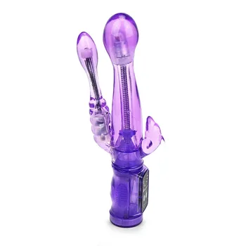 Zaķis Trīskāršs Prieks Trušu Vibrators G Spot Klitora Stimulators Anālais Plug Rotācijas Dildo Vibrators Seksa Rotaļlietas, lai Sieviete