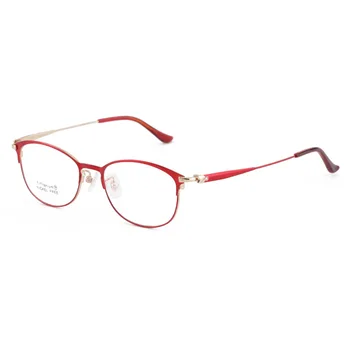 Reven Jate Optisko Briļļu Modes Titāna Brilles Rāmis Sieviešu Briļļu Pilna loka Brilles ar 3 Izvēles Krāsas 6646