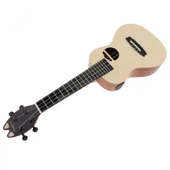 Populele Q1 23 Collu Koncerts Smart havajiešu ģitāra Kaķa Auss Stilā Egles Koksnes Akustiskās 4 Stīgas Ģitārai ar Mācību PROGRAMMU