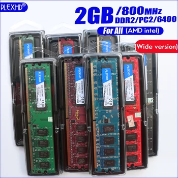 DDR2 4GB ram atmiņa ddr3 2G DDR2 PC2-6400 800MHz Desktop PC DIMM PC2 6400 Atmiņas RAM ( intel, amd) Pilnībā saderīgs