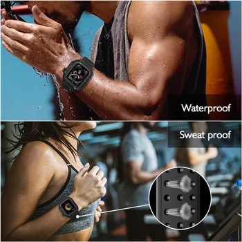Izturīgs Augstas Kvalitātes Apple Skatīties Sporta Band 44mm 42mm 40mm 38mm Ūdensizturīgs siksna iWatch 1 2 3 4 5 6 SE Viegls Watchband