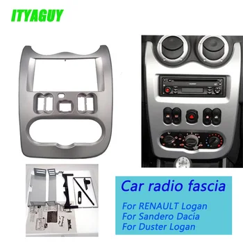 ITYAGUY Double DIN Auto dash Radio Fascijas par Renault Logan Adapteri CD Apdares Paneļa Plāksne Fascijas Rāmi Dash Mount Kit