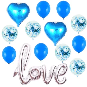 Konfeti Balonu Rožu Zelta apdari Kāzu Love Love Alumīnija Filmu Balonu Valentīna Diena, Dzimšanas dienas svinības-Baby Duša