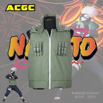 Anime Naruto Cosplay Hatake Kakashi Ninja Zaļā Unisex Veste, Jaka Puse Karnevāls Purima Svaidīt Cosplay Kostīms