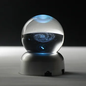 Astronomijas 3D Saules Sistēmas Bumba Kristāla Globusa Planētas Modelis Jomā Home Decoration Accessories