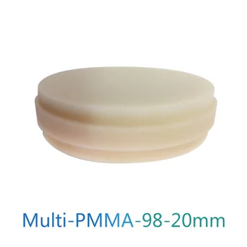 Daudzslāņu PMMA Bloki 98*20mm C1/C2/C3/C4/D2/D3/D4 Toņos Pma-Temp PMMA Disku CAD/CAM Daudzslāņu PMMA Diska