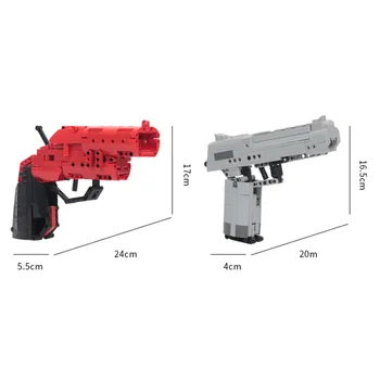 Tehnikas Sērijas Pistoles Shot Gun Var Uguni Aizzīmes Kopumu, Celtniecības Bloki, Ķieģeļu Uzstādīt Ieroci Rotaļlietas Zēniem Dāvanas