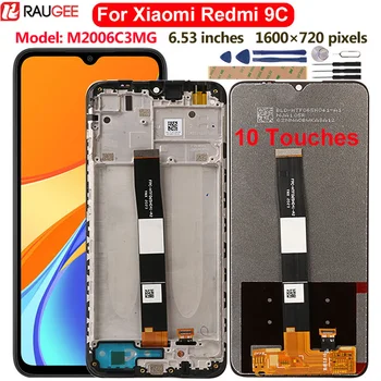 Displeja Xiaomi Redmi 9.C LCD Displejs, Touch Screen Digitizer Montāža Redmi 9.C M2006C3MG Ekrānu Nomaiņa 6.53