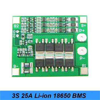 3S 25A par Skrūvgriezi Li-ion 18650 BMS PCM Akumulatora Aizsardzībai Valdes BMS PCM Ar Saldo li-ion Akumulatora Šūnu Pack Modulis