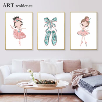 Mākslas glezniecības mean girls plakātu jauki baleta meitenes, unicorn, black swan modelis, druka, mājas apdare