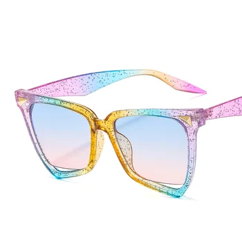 Blingbling Gudrs Saulesbrilles Sieviešu 2019 Zīmola Cateye Gradienta Krāsas Toņos, Saules Brilles UV400