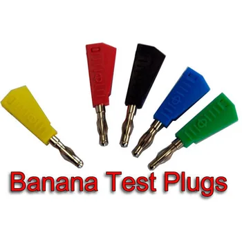 5 Krāsu Plastmasas Galvu 4mm niķelēti Audio Skaļrunis paaugstināma Banana Plug Adapteri Lodēt savienotājs Testa Zonde Saistošu Pastu