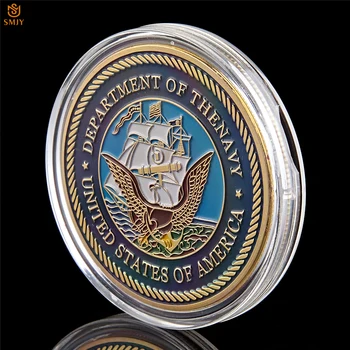 5gab/Daudz ASV Navy Liels Ronis ASV Navy Zelta Pārklājumu militārs Izaicinājums Token Medaljons Vērtību Monētas