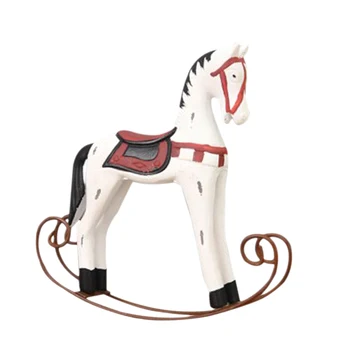 Retro Koka Amatniecības Šūpošanas Zirgu Galda Dekori Līdzsvaru Mākslas Figūriņas Mājas Birojam Dekors