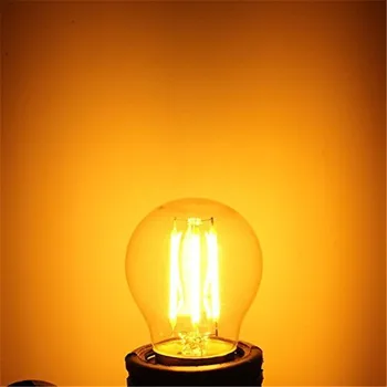 10pcs/daudz Led Kvēlspuldzes Gaismas G45 4W E14 E27 Edison Retro Vintage Lampas Led Spuldzes 220V LED Stikla Bumbu Spuldzes