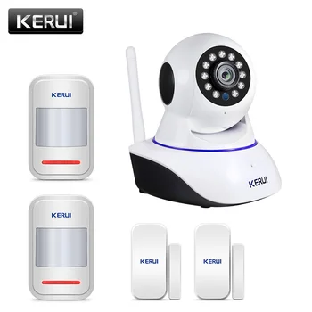 KERUI 1080P HD IP Kameras Home Security Iekštelpu Bezvadu Wifi Uzraudzības Nakts Redzamības Infrasarkanais Sensors, Durvju Magnētiskā Indukcija