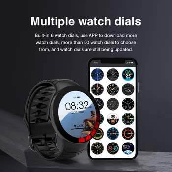 E-3 Smart Skatīties Vīrieši ar skārienekrānu Pasūtījuma Watch Dial IP68 Ūdensnecaurlaidīga Jaunu Smartwatch Android, IOS Sporta Fitnesa Tracker