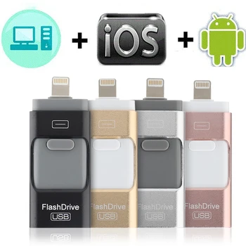 USB flash drive iphone 7plus apple Pen Drive 128g 32g 64g Android OTG Pendrive sony huawei U Diska 3 in 1 atmiņas karte memory stick