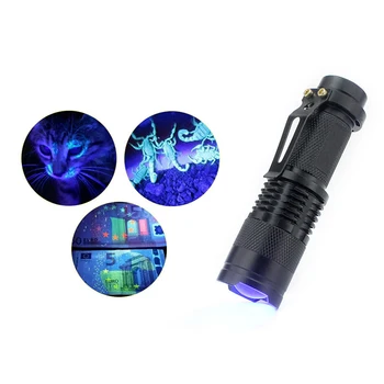 ZHIYU LED UV Lukturīti Zoomable Ultra Violeta Mini Pet Urīna Traipus Detektoru Scorpion 395 365nm Ultravioleto Lāpu Gaisma 3 Režīmi