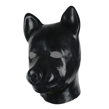 3D pelējuma pilnu galvu lateksa suns maska, gumijas pārsega unisex fetišs latekss suns BDSM vergu kapuci bdsm verdzība sm produktu maska kapuci seksa rotaļlietu