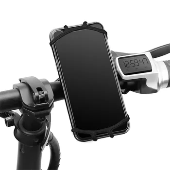 Silikona Motocikla Stūres Leņķis Tālruņa Turētāju iPhone Universālā Velosipēdu Mobilā Telefona Turētāju Regulējams Plaukts Stand Mount