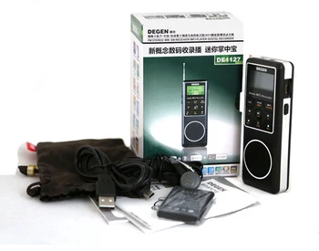 Degen DE1127 4GB MP3 Atskaņotājs un Ierakstītājs ar FM Stereo Degen Digitālo radio uztvērēju MW / SW AM Īsviļņu Radio