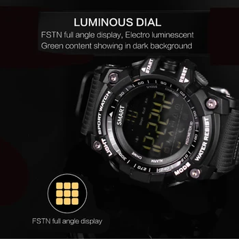 EX16 Smart Skatīties Fashion Sporta Aproce IP67 Waterproof Hronometrs Ilgi Gaidīšanas Maskēties Āra Bluetooth V4.0 Smartwatch