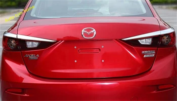 Lapetus ABS Chrome Ārpuse Pielāgošanas Komplekts Aizmugures Gaismas Lampas, Uzacu Strīpas Vāciņš Melns, piemērots Mazda 3 Sedans 2016