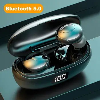 Bezvadu Bluetooth Austiņas HKT-6 Bluetooth 5.0 Bezvadu 9D HD Stereo Stereo Sporta Ūdensizturīgs Earbuds, Austiņas Ar Mikrofonu