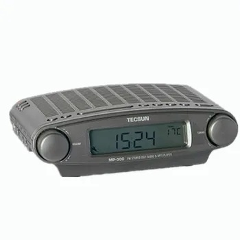 Tecsun Radio MP-300 DSP FM Stereo USB MP3 Atskaņotājs Desktop Pulkstenis ATS Signalizācijas Black FM Portable Radio Uztvērējs Y4137A Tecsun MP300