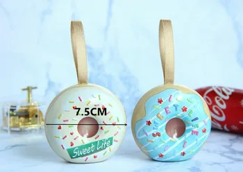 5GAB Donut Kāzu Konfekšu Kaste Eiropas Radošo Skārda Personības korejas Baby Dušas Pilns Mēness Tin Box Iepakojuma Dragee Kaste