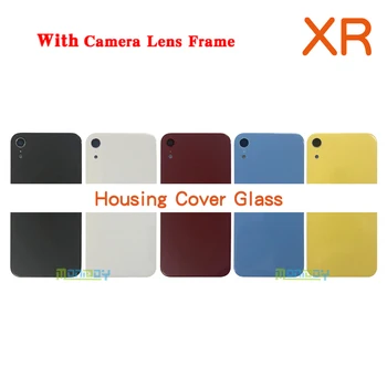 New Augstas Kvalitātes Aizmugurējā Stikla iphone XR Aizmugurējais Korpusa vāks Stikla Akumulatora Vāka Aizmugurējās Durvis Nav Objektīva vai Fotokameras Lēcas