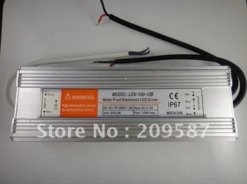 12V 8.5 A 100W Ūdensizturīgs Elektronisko LED Driver Transformators Barošanas
