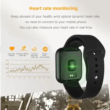 Fitnesa Tracker P80 Sirds ritma Monitors Full Screen Touch Smart Aproce Zvanu Atgādinājumu, Sporta, Veselības aizsardzības Joslas iPhone xiaomi