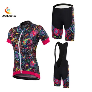Sieviešu riteņbraucēju drēbes roupa ciclismo maillot velosipēdu džersija Komplekts Lady MTB priekšautiņi īsās bikses, sporta tērps, Velosipēdu Apģērbu pasūtījuma
