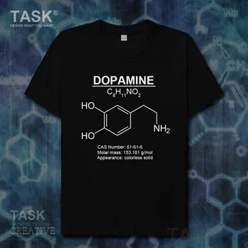 Dopamīna Molekulas Formula Ķīmija Temats apģērbu ar Īsām piedurknēm t-krekls jauni Topi, t krekls vīriešu sporta krekls vasaras sporta veidos 01