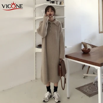 VICONE Streetwear Sieviešu Apģērbu Gadījuma Bodycon Kleita Plus Lieluma Sieviešu Džemperis Sievietēm