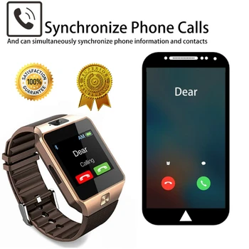 Digitālā Touch Screen Smart Pulksteņi DZ09 Q18 Ar Kameru, Bluetooth rokas Pulkstenis SIM Kartes Smartwatch Ios Android Telefoniem Atbalsts