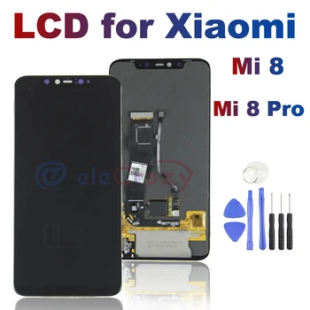 Sākotnējā AMOLED par Xiaomi Mi8 Pro/Mi8 LCD Displejs ar Touch Screen Digitizer Montāža Rezerves Komplekts Testēšana