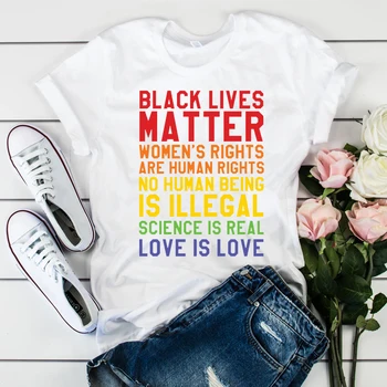 Black Dzīvo Jautājumu T-krekls Zinātne Ir Īsta mīlestība Ir Mīlestība Vintage Krekls Līdztiesību Tee Brīvo Tees Anti Trumpis Pretoties Topi
