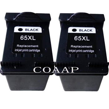2x Saderīgiem HP 65 XL Black atkārtoti Uzpildīt tintes kasetnes hp65 DeskJet 3732 3752 3720 3722 3723 3755 3730 3758 All-in-One Printeri