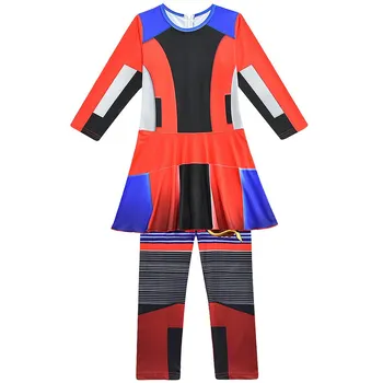 VOGUEON Pēcteči 3 Halloween Kostīms Meitenēm 3D Drukas Pūķis Mal Evie Jumpsuit Apģērbs Bērniem Princess Puse Iedomātā Drēbes