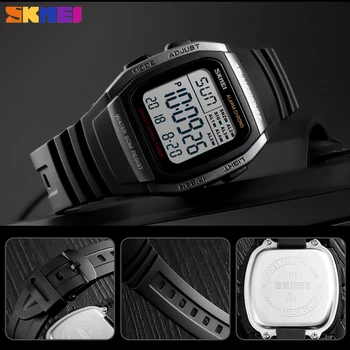 Zīmola SKMEI 1278 Modes Laukumā Digitālo Skatīties Kvalitātes Plastmasas, Sporta Alarm Chronograph Elektronisko Vīriešu Pulksteņi Reloj Hombre