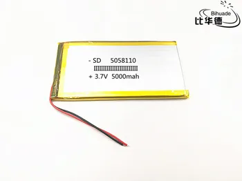 3.7 V 5000mAh 5058110 Litija Polimēru Li-Po li ion Baterijas šūnas Mp3 MP4 DIY PAD DVD